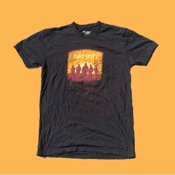 ☀️ Call of Duty World War II WW2 Video Game Tee Mens Size S Black - Picture 2 of 4